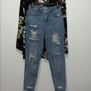 Wild Fable Distressed High Waisted Mom Jeans